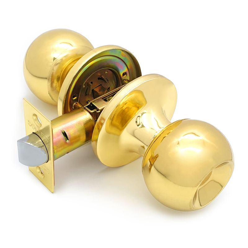 купить Ручка дверная SOLLER  шарик золото, без ключа и фиксатора ЗШ-05 BKPS с доставкой